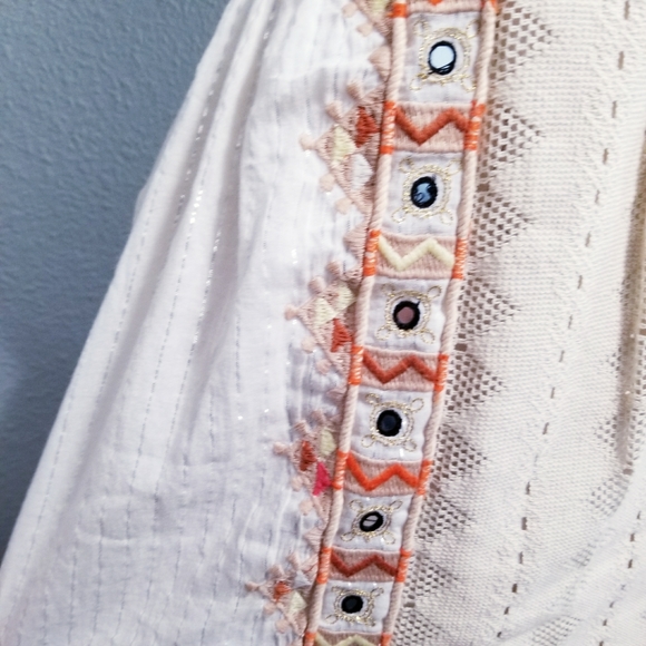 Free People | Hippie Boho Embroidered Sun Dress - Picture 4 of 10